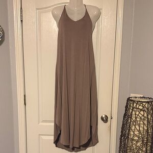 NWT Elegant Tan Maxi Dress
